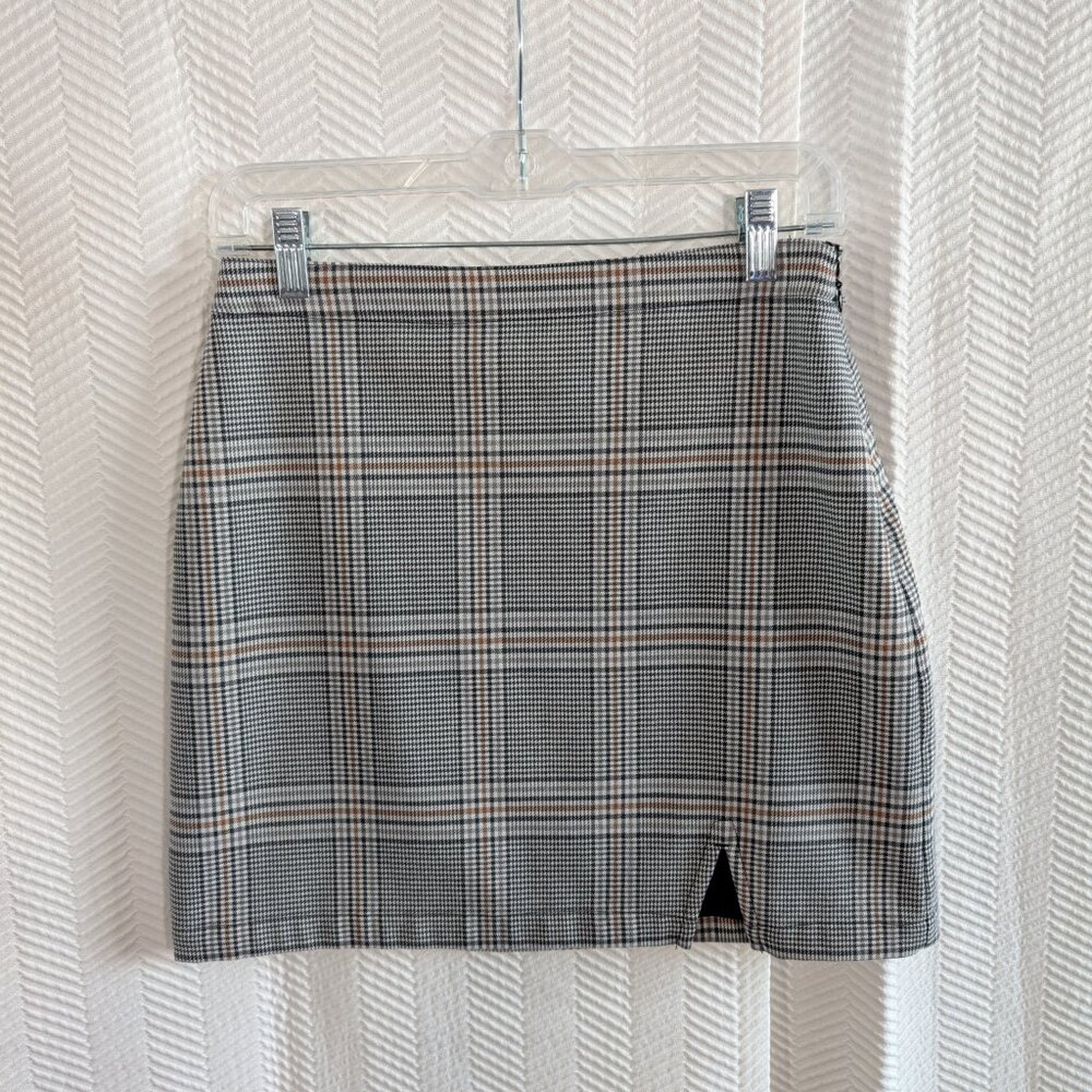 Abercrombie & Fitch Plaid Mini Skirt Size Small Academia Preppy Neutral Office